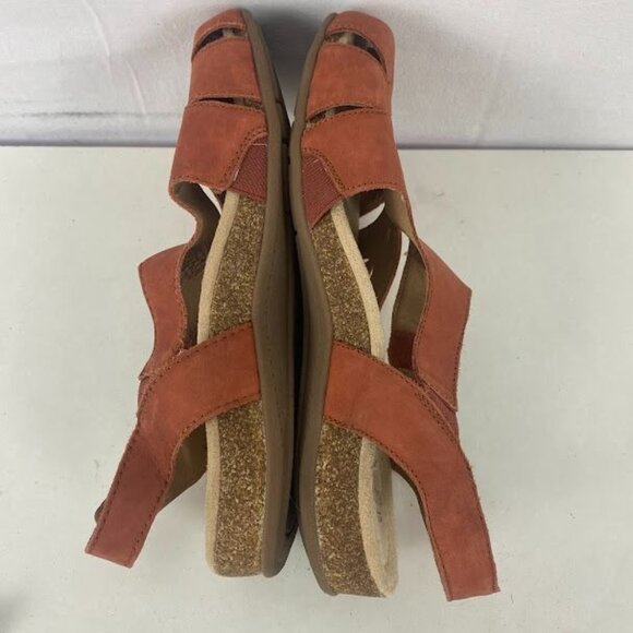 Earth Origins Birdine Leather Orange Casual Round Toe Sandals 9M - Picture 4 of 6